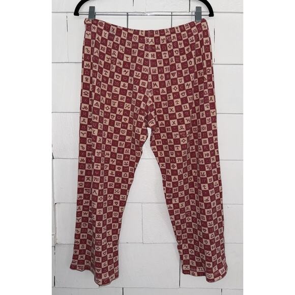 Rare! True Grit Sleep Women's L 2 Piece Brands Check Abstract Thermal Pajama Set - Picture 5 of 11